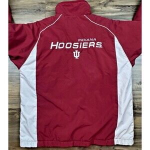 Vintage Red Oak Indiana Hoosiers Windbreaker Full Zip Size Medium